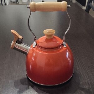 Brand New Orange Whistling Tea Kettle